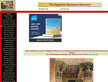 Tablet Screenshot of egyptianmuseums.net